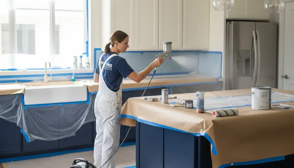 Professional cabinet painting in Highland Park, IL for modern kitchen updates and lasting finish
