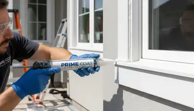 Professional caulking and sealing on Highland Park IL home exterior for weather protection