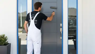 Professional door painting and refinishing in Highland Park, IL for residential entry and interior doors