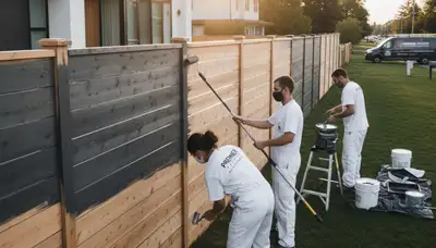 Professional fence painting in Highland Park IL with weather-resistant finishes by local experts