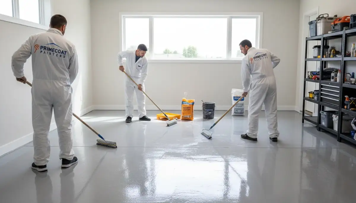 Epoxy garage floor coating in Highland Park IL for durable, salt-resistant concrete protection