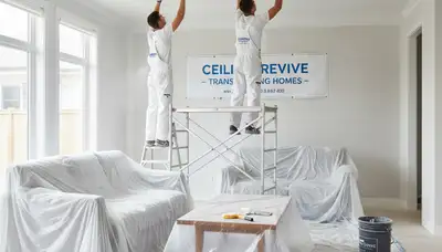 Professional popcorn ceiling removal by house painters in Highland Park, IL interior renovation