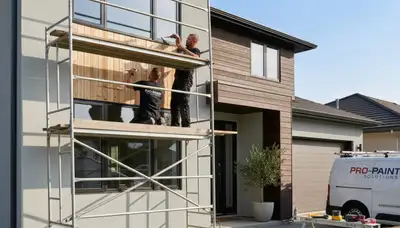 Wood rot repair on home exterior trim by expert painters in Highland Park, IL